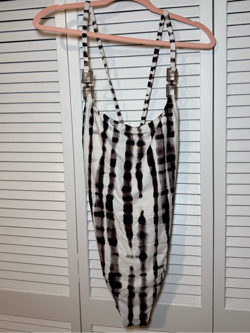 La Blanca Black & White Tie-Dye One-Piece Swimsuit